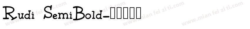Rudi SemiBold字体转换